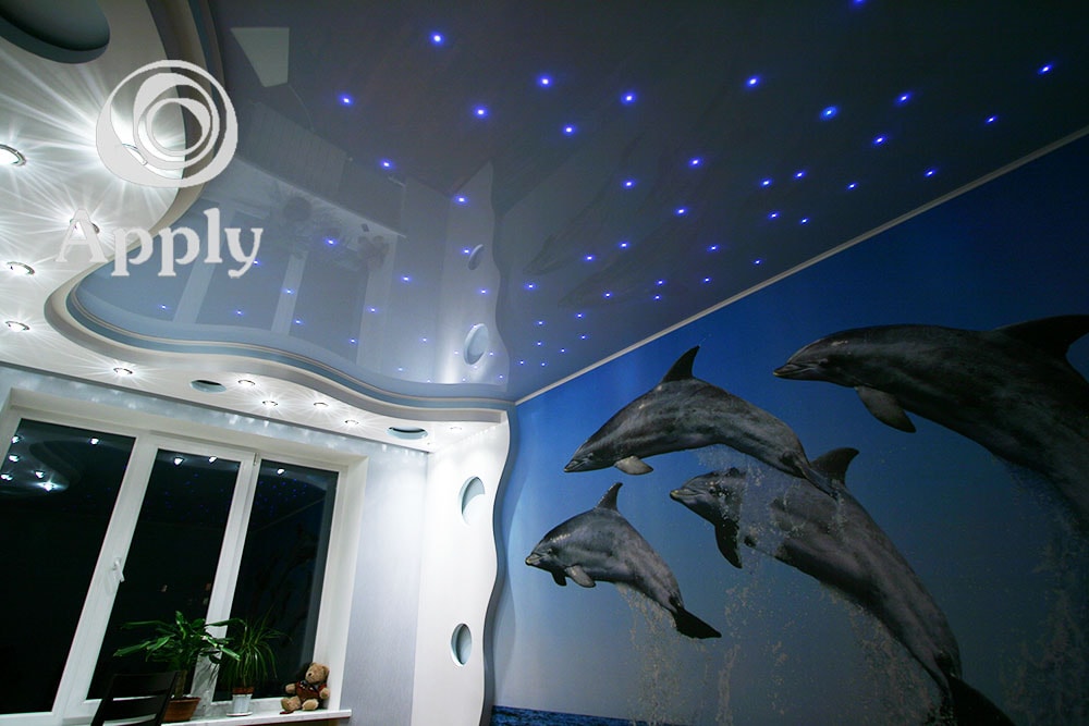 Натяжной потолок. Светодиодное Звездное небо