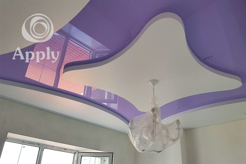 Двухуровневый натяжной потолок на шаблоне Apply. Дизайнерский проект
